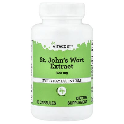 Экстракт зверобоя Vitacost, 300 mg, 60 капсул
