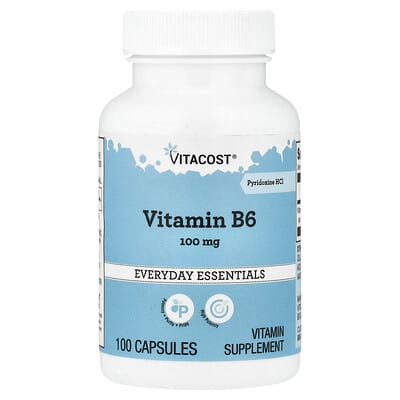 Витамин B6 Vitacost 100 мг, 100 капсул