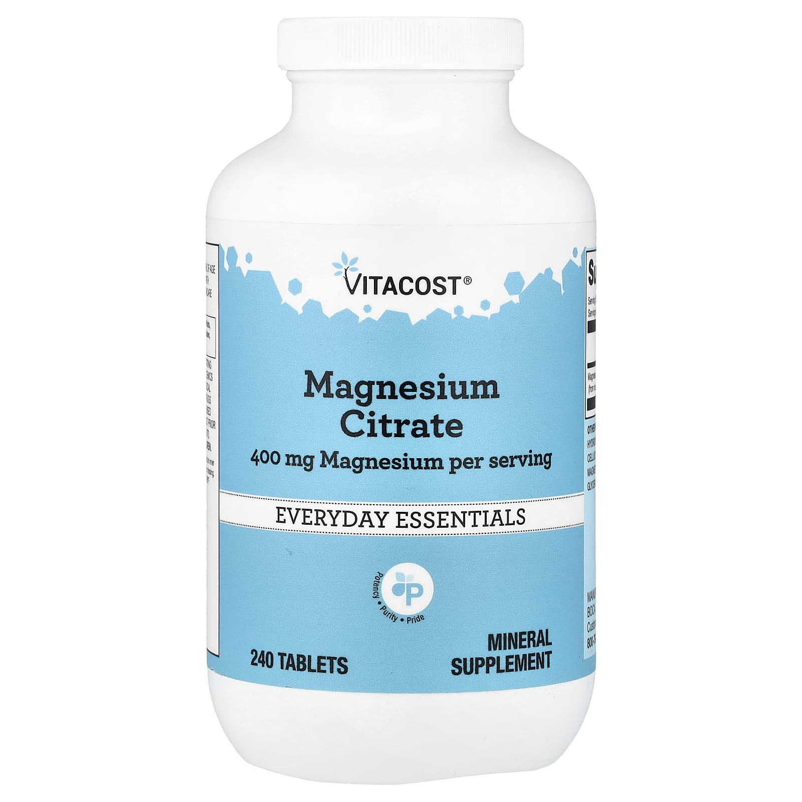 Magnesium Citrate, 240 Tablets (200 mg per Tablet)