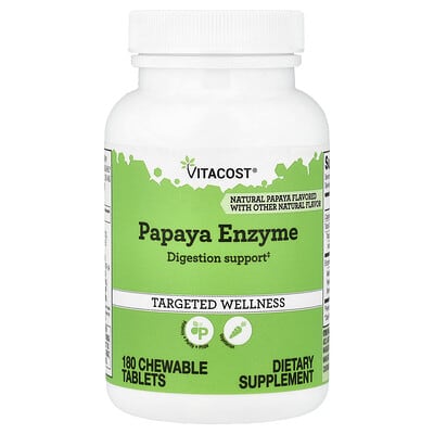 Папайя энзим, 180 жевательных таблеток (57 mg на таблетку)