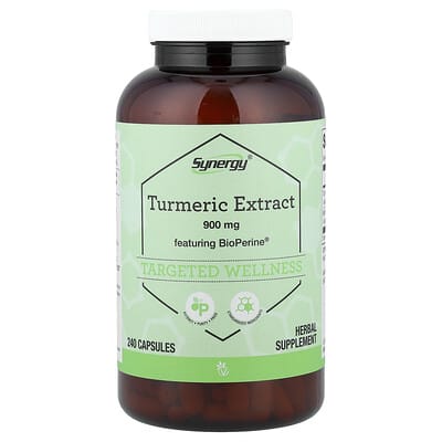 Биодобавка Vitacost Synergy®, экстракт куркумы с BioPerine®, 240 капсул