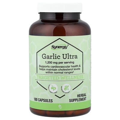 Synergy® Garlic Ultra, 180 капсул (600 мг на капсулу)