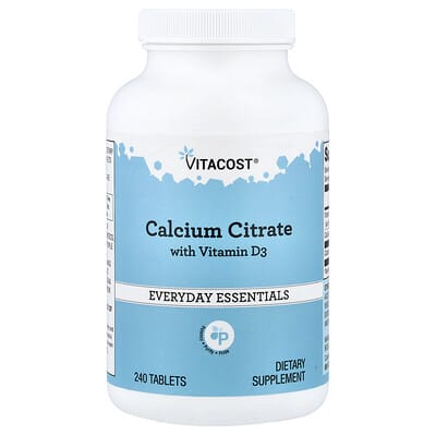 Calcium Citrate with Vitamin D3, 240 Tablets