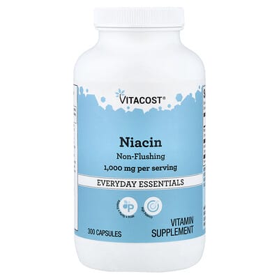 Niacin, Non-Flushing, 300 Capsules (500 mg per Capsule)