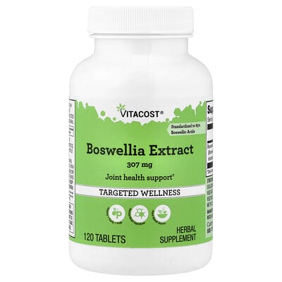Экстракт Boswellia, 307 mg, 120 Tablets