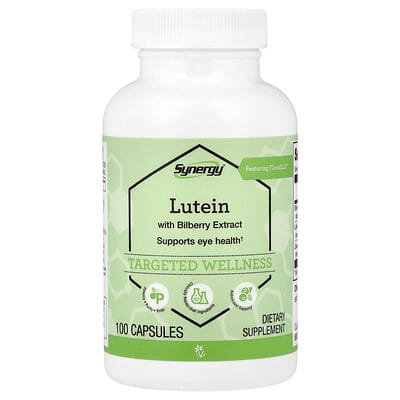 Биодобавка Synergy Lutein с экстрактом черники, 100 капсул