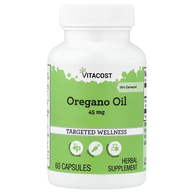 Масло орегано Vitacost 45 mg 60 капсул