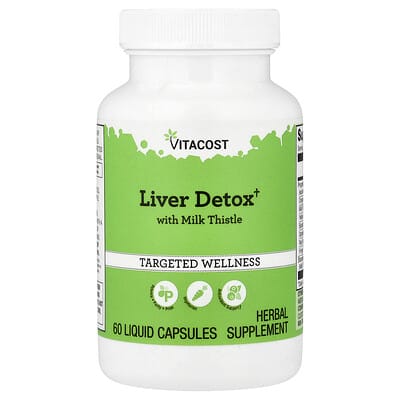 БАД Liver Detox с расторопшей, 60 Liquid Capsules