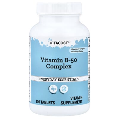 Vitamin B-50 Complex, 100 Tablets