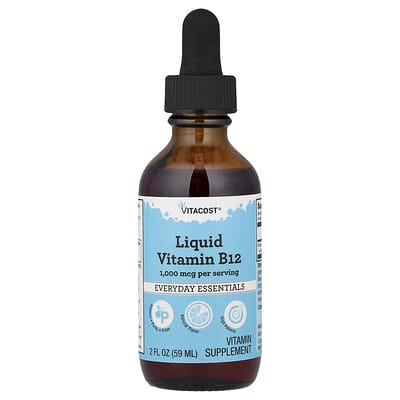 Vitacost Жидкий витамин B12, натуральный, 2 fl oz (59 ml)