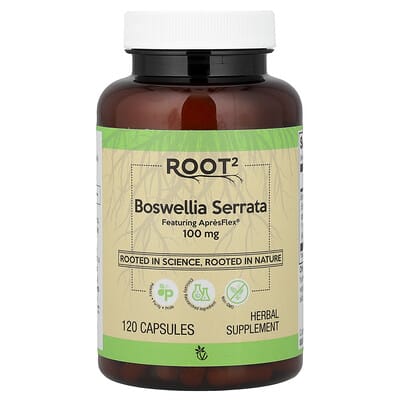 Vitacost Root2, Boswellia Serrata с AprésFlex®, 100 mg, 120 капсул