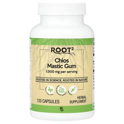 Root2, жевательная смола масти из Хиоса, 120 капсул (500 mg на капсулу)