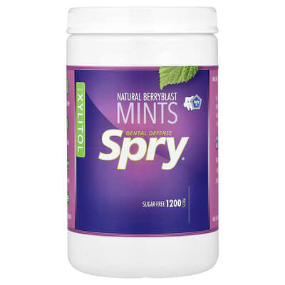 Мятные леденцы Spry®, Dental Defense с ксилитолом, Natural Berryblast, 1,200 Pieces
