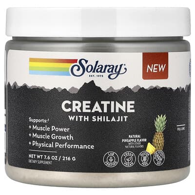 Solaray креатин с шиладжитом, натуральный ананас, 7.6 oz (216 g)