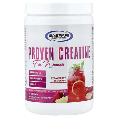 Gaspari Nutrition креатин для женщин, клубнично-лимонный, 15.87 oz (450 g)