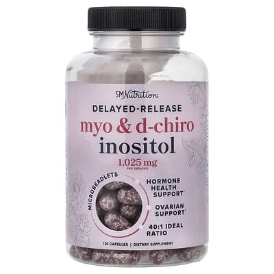 Myo & D-Chiro Inositol, Delayed-Release, 40:1 Ideal Ratio, Microbeadlets, 120 Capsules