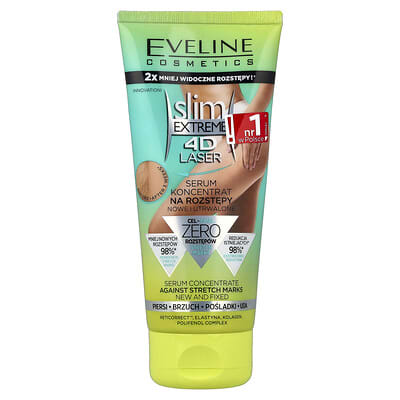 Eveline Cosmetics сыворотка Slim Extreme 4D Laser от растяжек, 5.28 fl oz (150 ml)