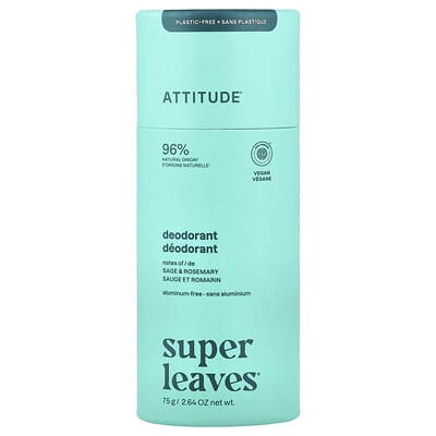 Дезодорант-стик Super Leaves™, Sage & Rosemary, 2.64 oz (75 g)