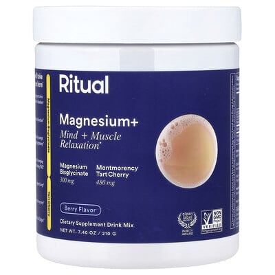 Magnesium+, Berry, 7.4 oz (210 g)