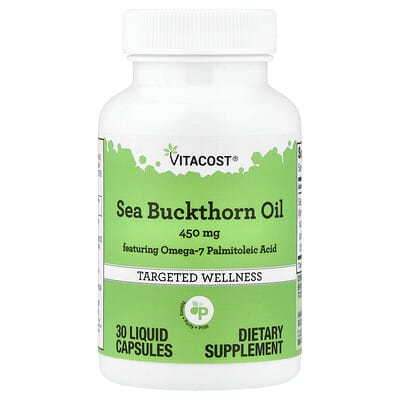 Масло шиповника Vitacost, 450 mg, 30 жидких капсул