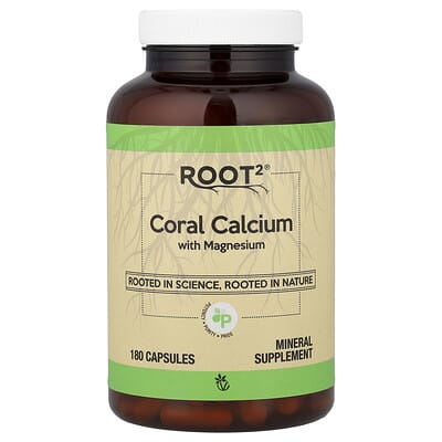 Root2®, Coral Calcium With Magnesium, 180 Capsules