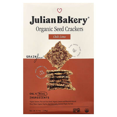 Julian Bakery Органические крекеры Chili Lime, 8.4 oz (238 g)