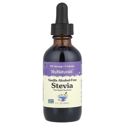 Стевия NuNaturals, без спирта, Ваниль, 2 fl oz (59 ml)