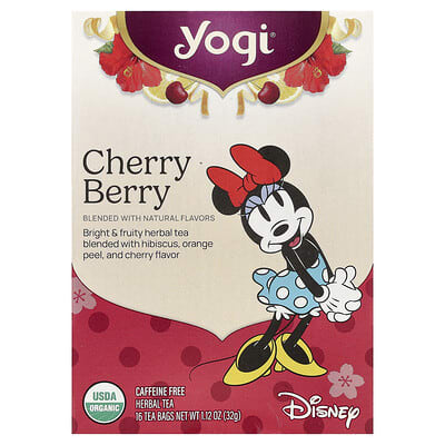 Травяной чай Yogi Tea Cherry Berry без кофеина, 16 пакетиков, 1.12 oz (32 g)