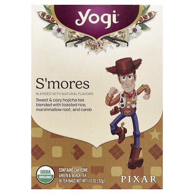 Зеленый и черный чай Yogi Tea, S'mores, 16 Tea Bags, 1.12 oz (32 g)