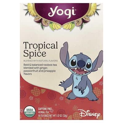 Yogi Tea травяной чай Tropical Spice, без кофеина, 16 чайных пакетиков, 1.12 oz (32 г)