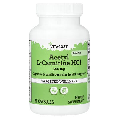 Acetyl L-Carnitine HCl, 500 mg, 60 Capsules