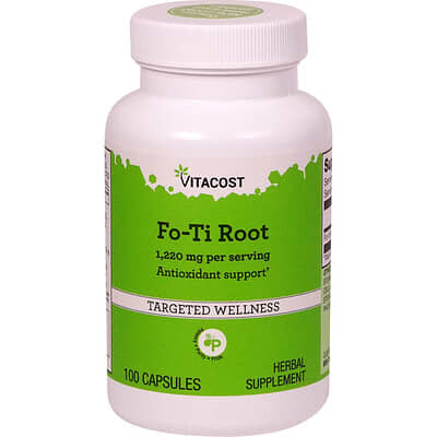 Корень Fo-Ti, 1220 mg per serving, 100 Capsules