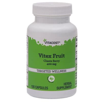 Vitex Fruit Chaste Berry, 400 mg, 100 Capsules травы Vitacost