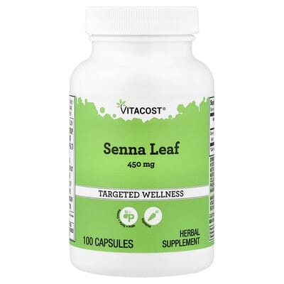 Капсулы Senna Leaf, 450 mg, 100 шт. от Vitacost