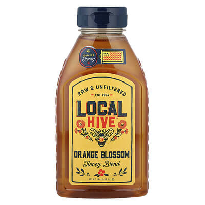 Мед Honey Blend Orange Blossom Raw & Unfiltered 16 oz