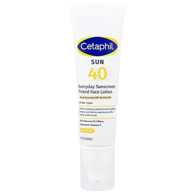 Солнцезащитный крем Cetaphil Everyday Sunscreen Tinted Face Lotion SPF 40 1.7 fl oz (50 ml)