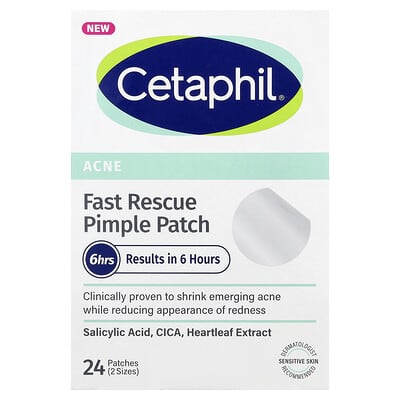 Fast Rescue Пластыри от прыщей для чувствительной кожи, 24 шт. (2 размера)