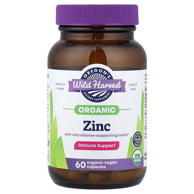 Organic Zinc, 60 Organic Vegan Capsules
