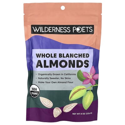 Whole Blanched Almonds, 8 oz (226 g)