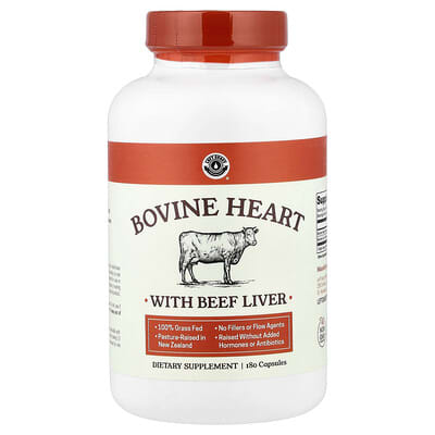 Bovine Heart With Beef Liver, 180 Capsules