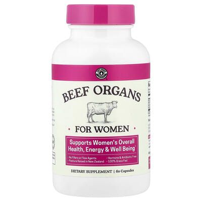 Beef Organs For Women, 60 Capsules