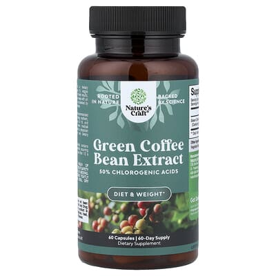 Green Coffee Bean Extract , 60 Capsules (750 mg per Capsule)