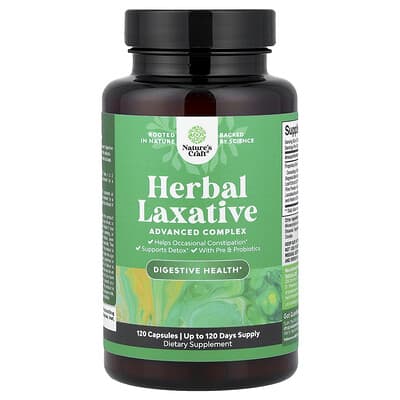 Натуральная слабительная добавка Herbal Laxative, Advanced Complex, 120 капсул
