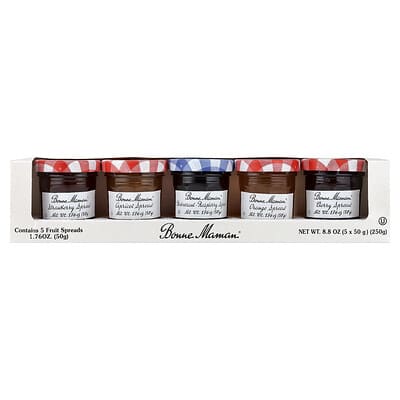 Набор фруктовых джемов Mini Fruit Spread, 5 шт., 1.76 oz (50 g) каждый