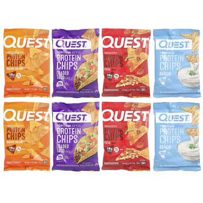 Tortilla Style Protein Chips, Variety Pack, 8 Pack, 1.1 oz (32 g) Each