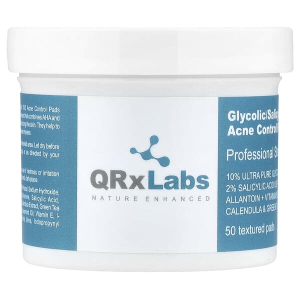 Диски для контроля акне Glycolic/Salicylic Acid 10/2, 50 штук