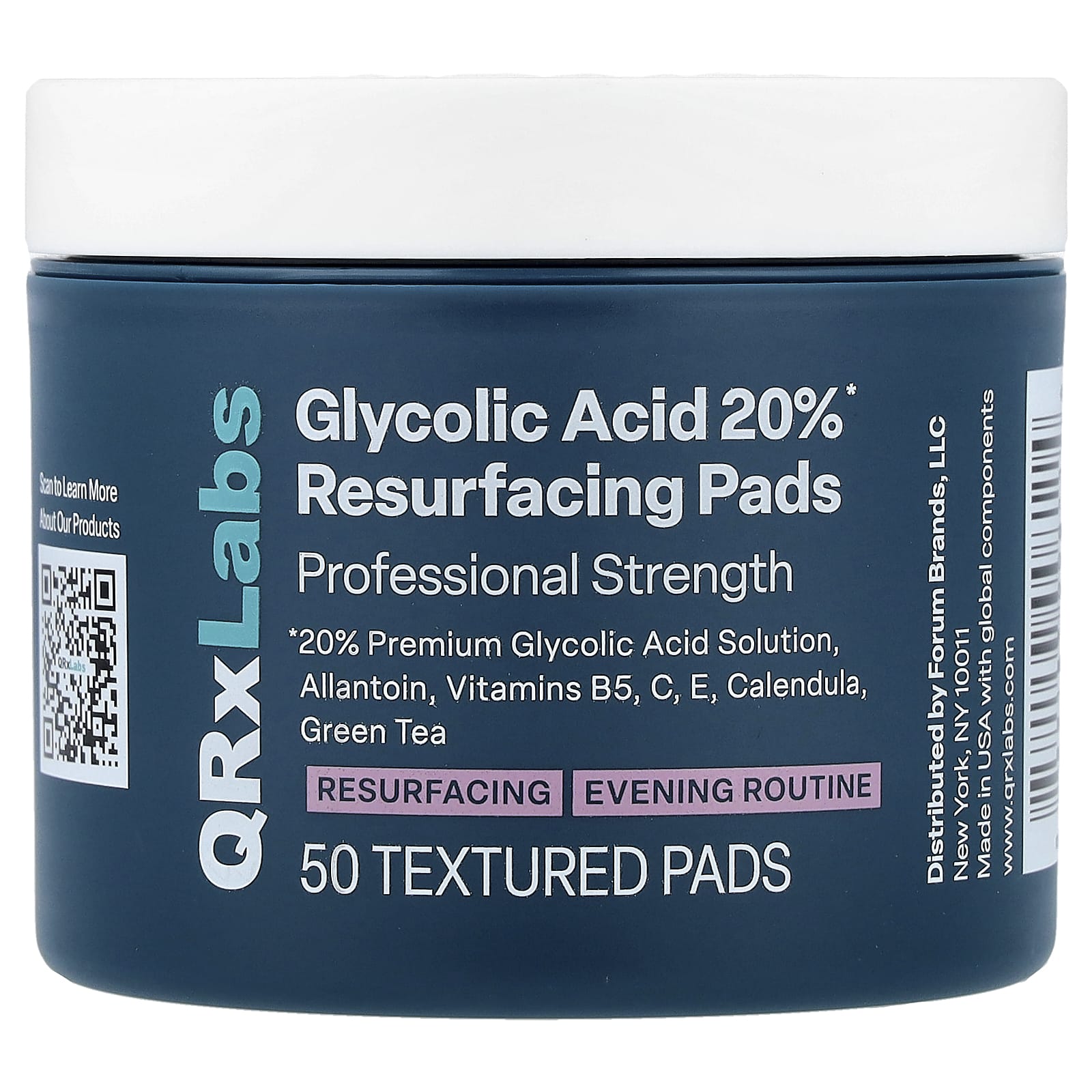 Glycolic Acid 20% Resurfacing Pads, 50 Textured Pads