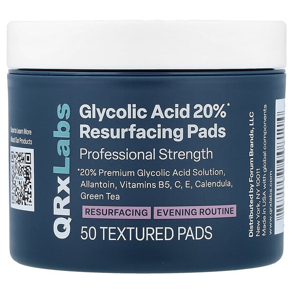 Glycolic Acid 20% Resurfacing Pads, 50 Textured Pads