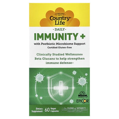 Country Life Daily Immunity+ капсулы веганские 60 шт