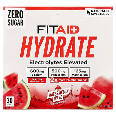 FITAID Hydrate Watermelon Wave 30 стиков по 0.18 oz (5.2 g)